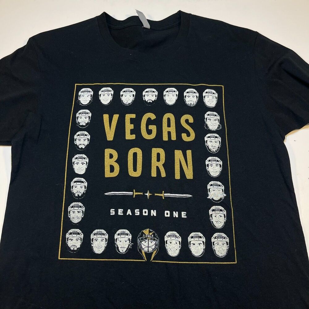 Las Vegas Golden Knight VGK inaugural Season One Hockey T Shirt Sz Mens M
